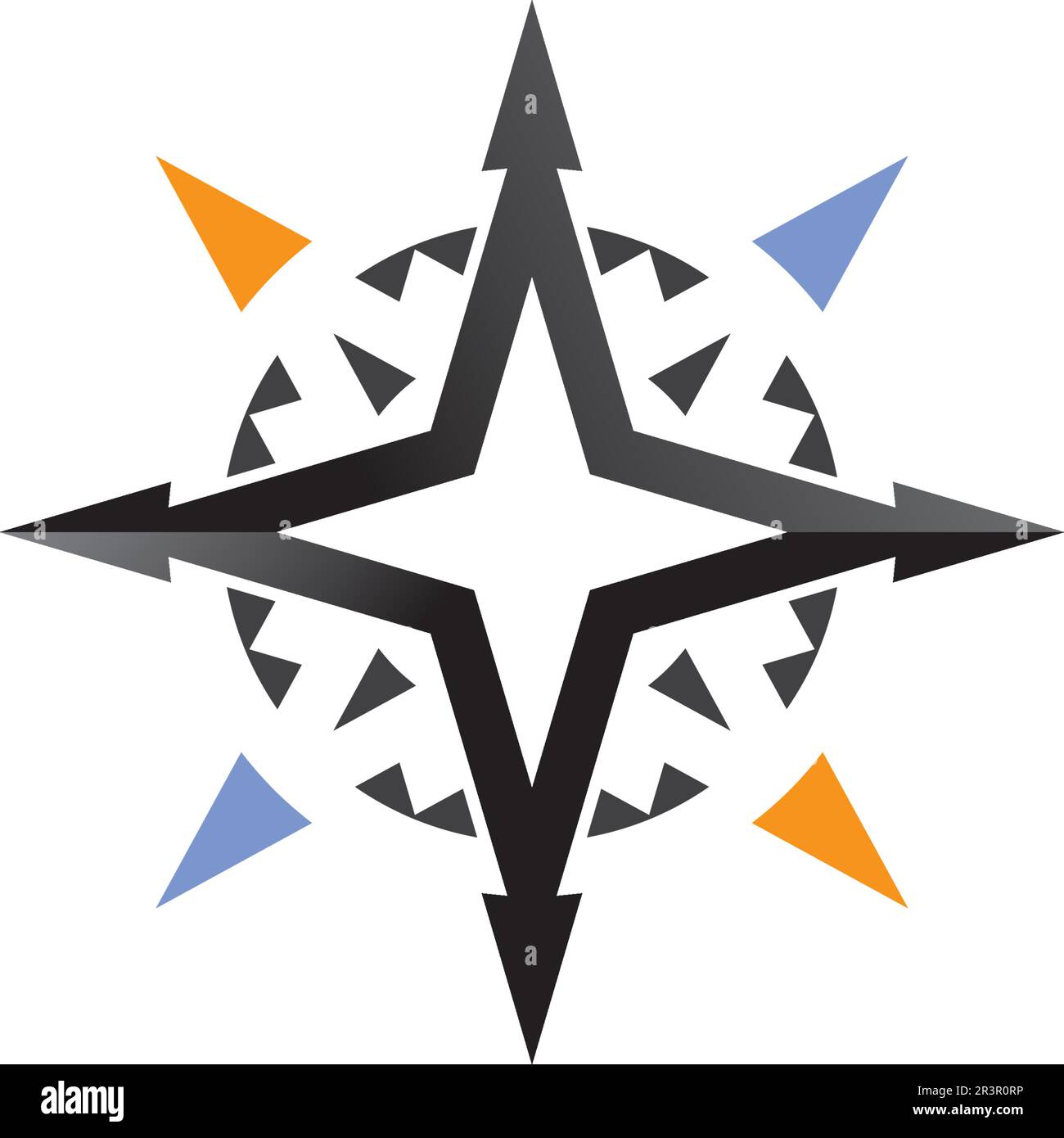 Logo dei simboli e dei segni della bussola vettoriale Illustrazione Vettoriale