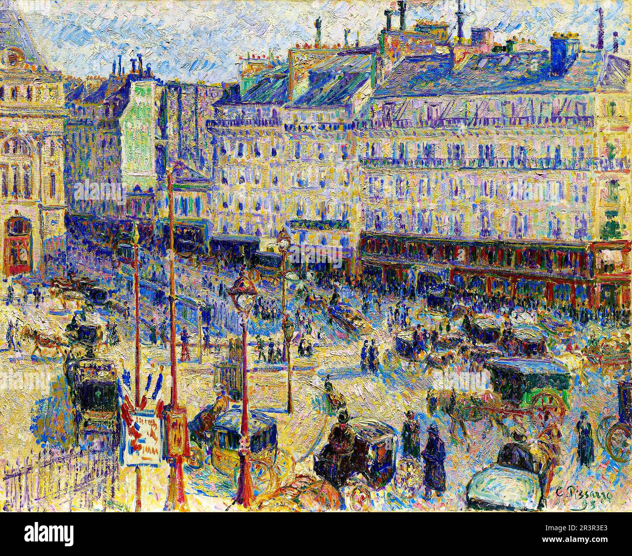 Place du Havre, Parigi di Camille Pissarro. Originale dall'Art Institute of Chicago. Foto Stock