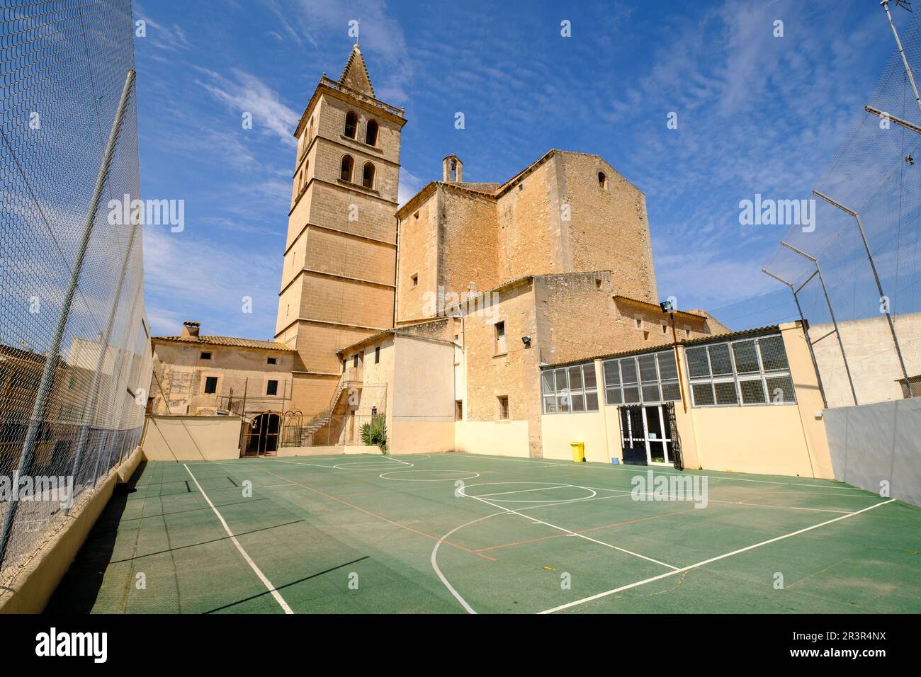 La Iglesia parroquial de Porreres , Virgen de la ConsolaciónPorreres, Maiorca, isole Baleari, Spagna, Europa. Foto Stock