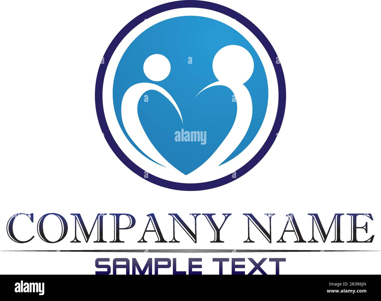 Vector Firma una comunità di adozione madre e la gente cura e coppia Illustrazione Vettoriale