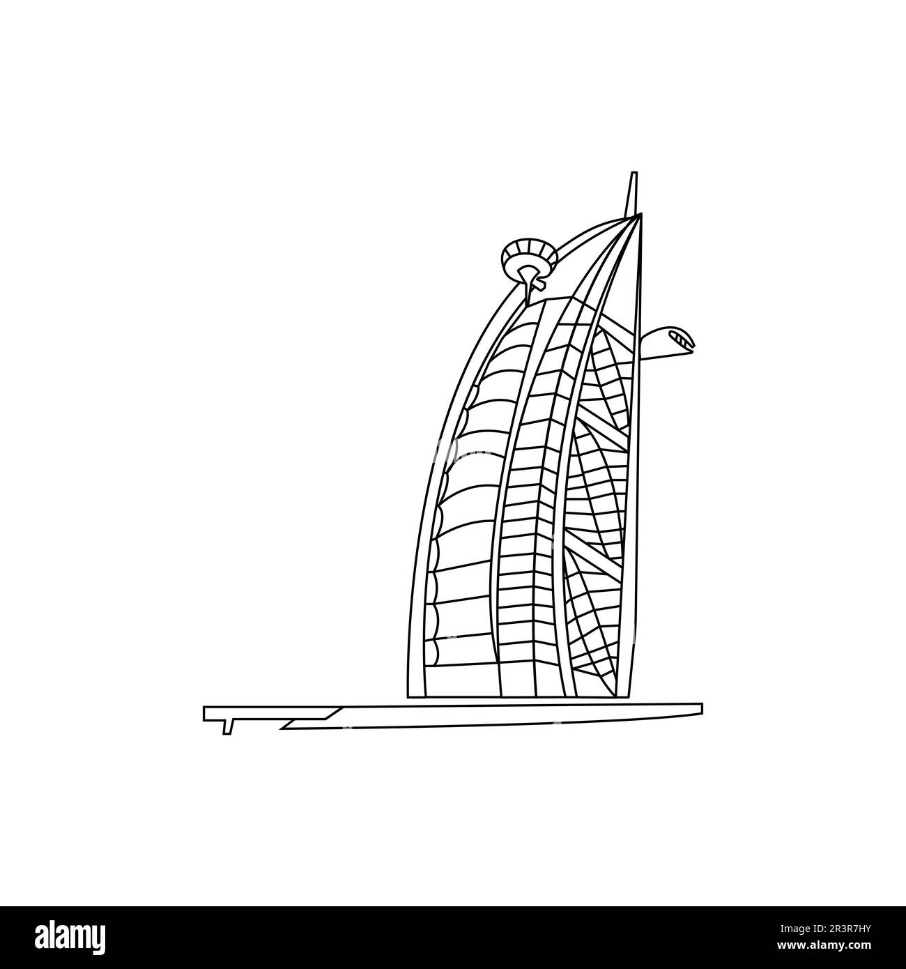 Icona degli edifici del grattacielo. Segno di architettura cittadina. Simbolo della città. Elemento di design di qualità. Illustrazione Vettoriale