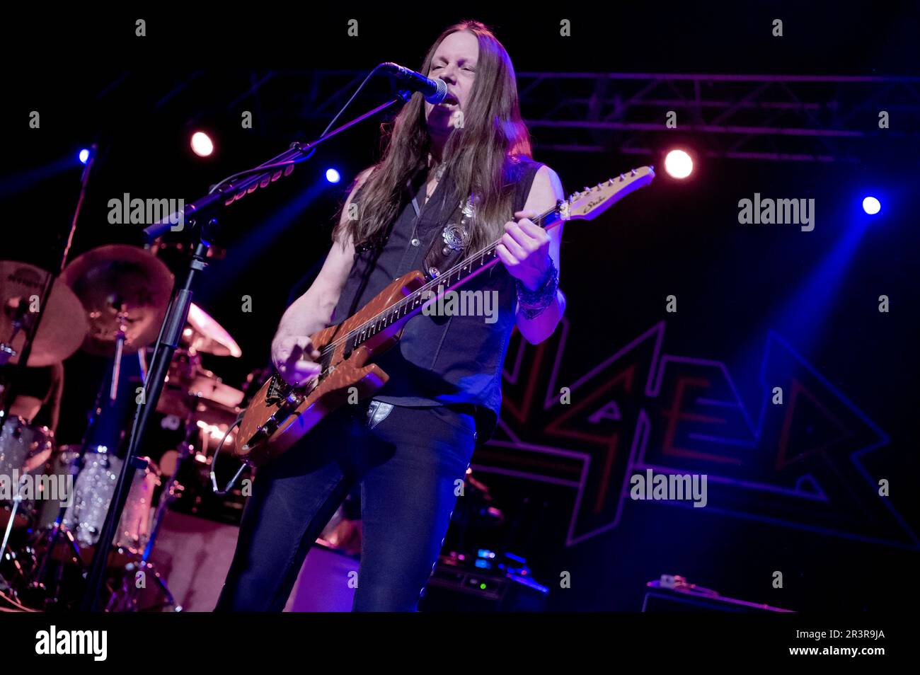 Winger, chitarrista Reb Beach, in concerto presso la Birmingham O2 Academy, Regno Unito, 18th maggio 2023 Foto Stock