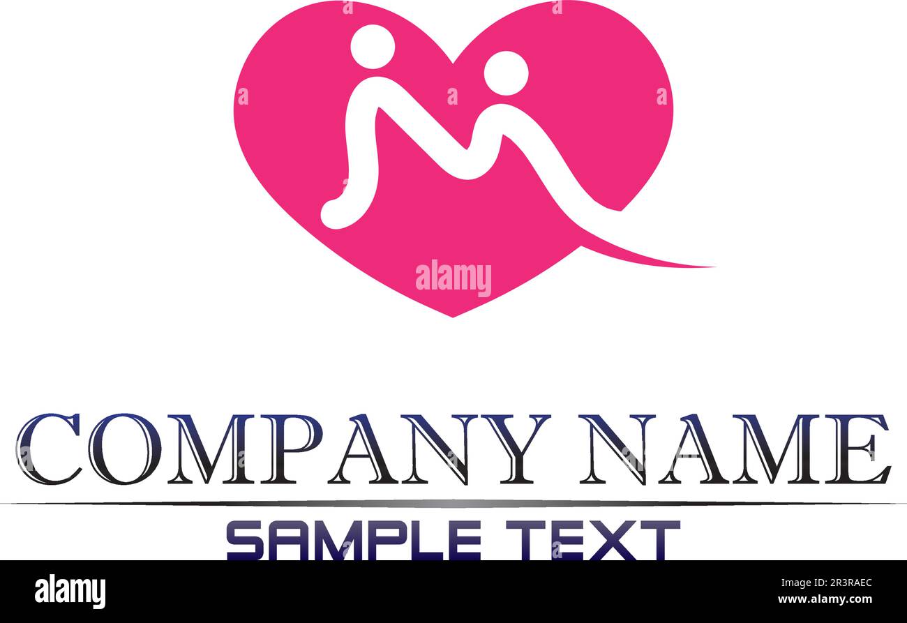 Vector Firma una comunità di adozione madre e la gente cura e coppia Illustrazione Vettoriale