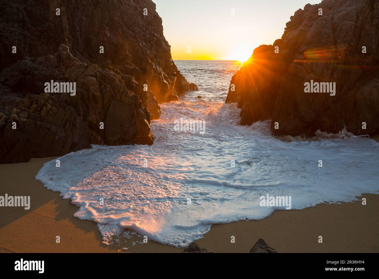 Tramonto del mare Foto Stock