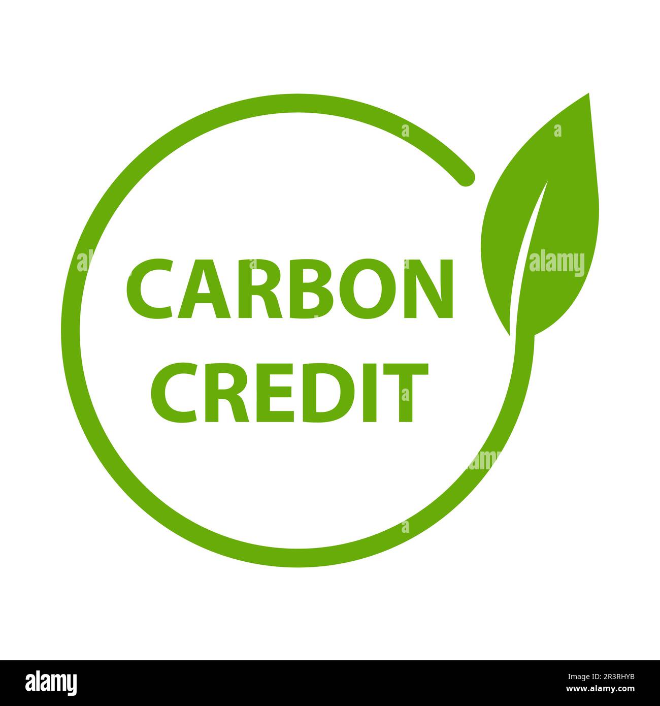 Carbon credit icon vector per grafica, logo, sito web, social media, app mobile, Illustrazione dell'interfaccia utente. Illustrazione Vettoriale