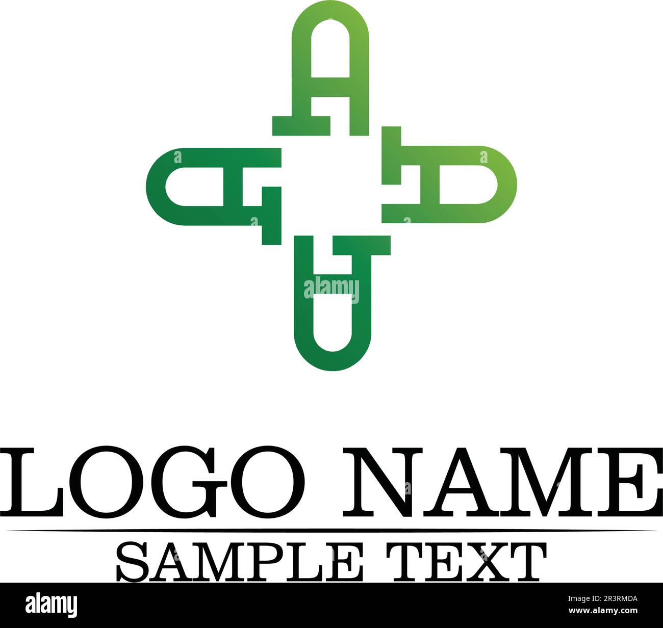 Una lettera Logo aziendale Modello icona Vettore Illustrazione Vettoriale