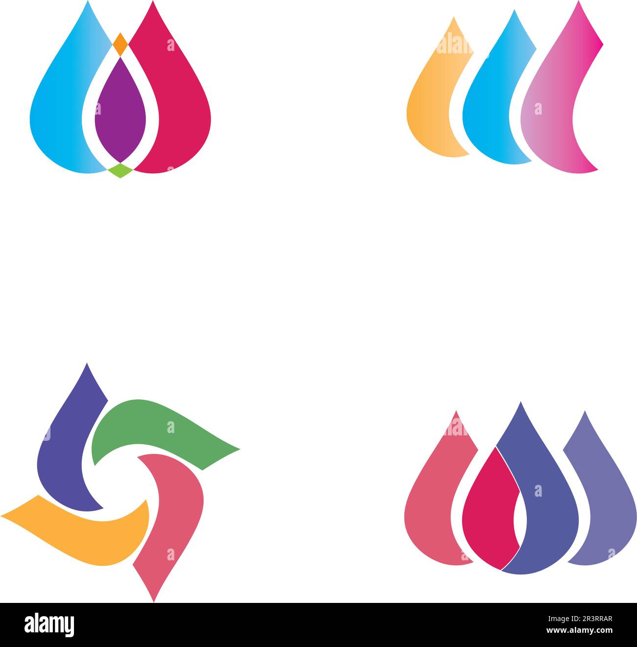 Vettore di bellezza fiori design logo icona del modello Illustrazione Vettoriale