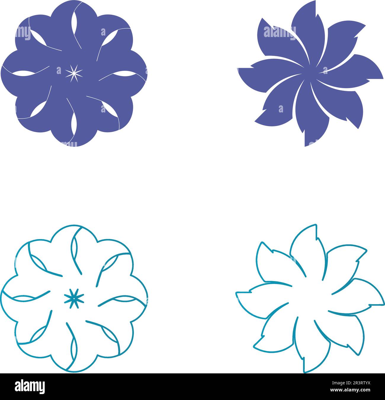 Vettore di bellezza fiori design logo icona del modello Illustrazione Vettoriale