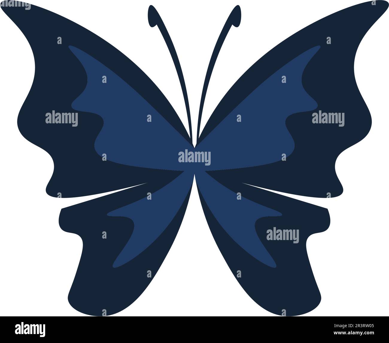 Vettore - icona concettuale farfalla semplice e colorata. Logo. Illustrazione vettoriale Illustrazione Vettoriale