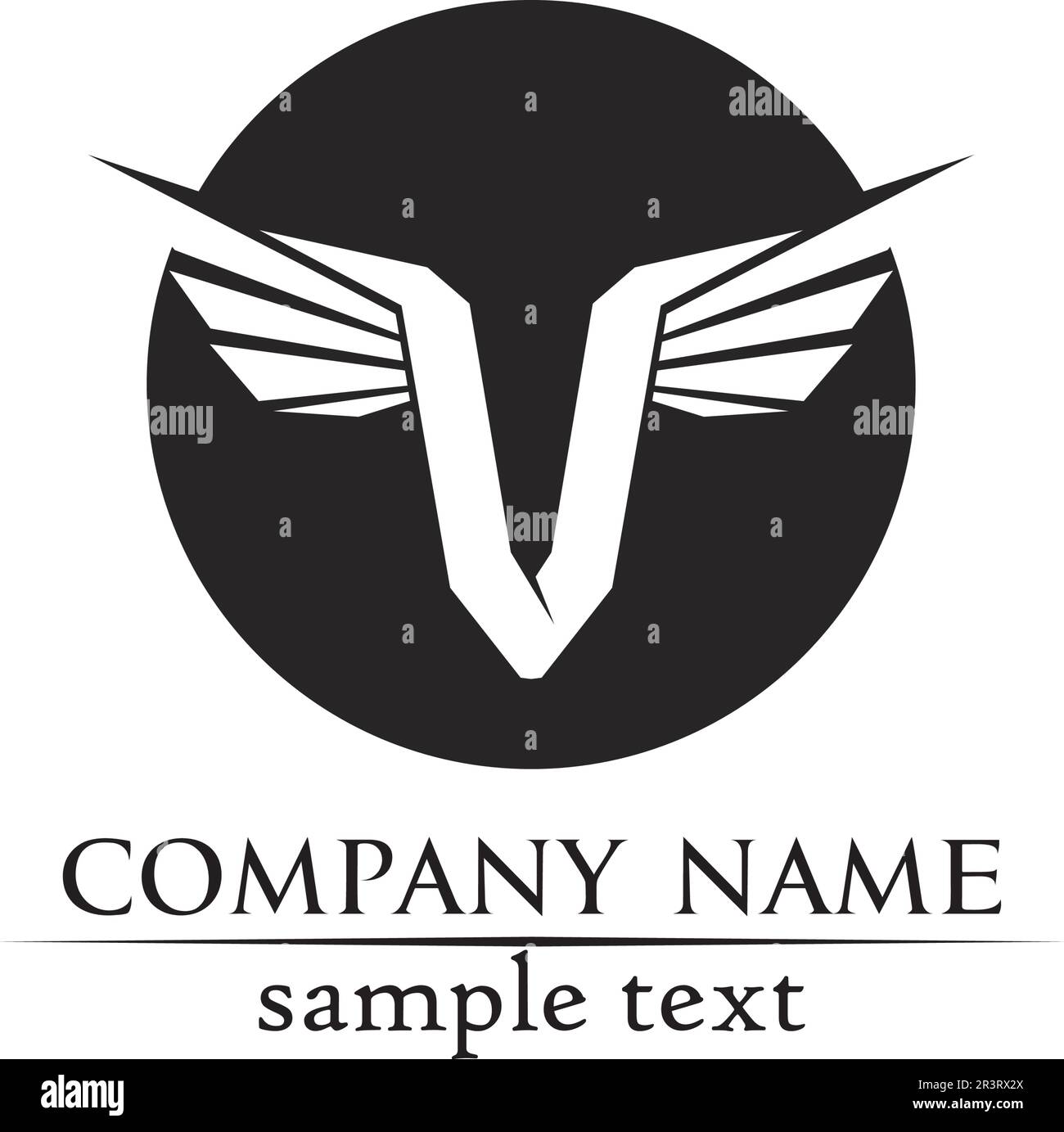 V logo corporate design vettoriale V lettere business logo e simboli modello Illustrazione Vettoriale