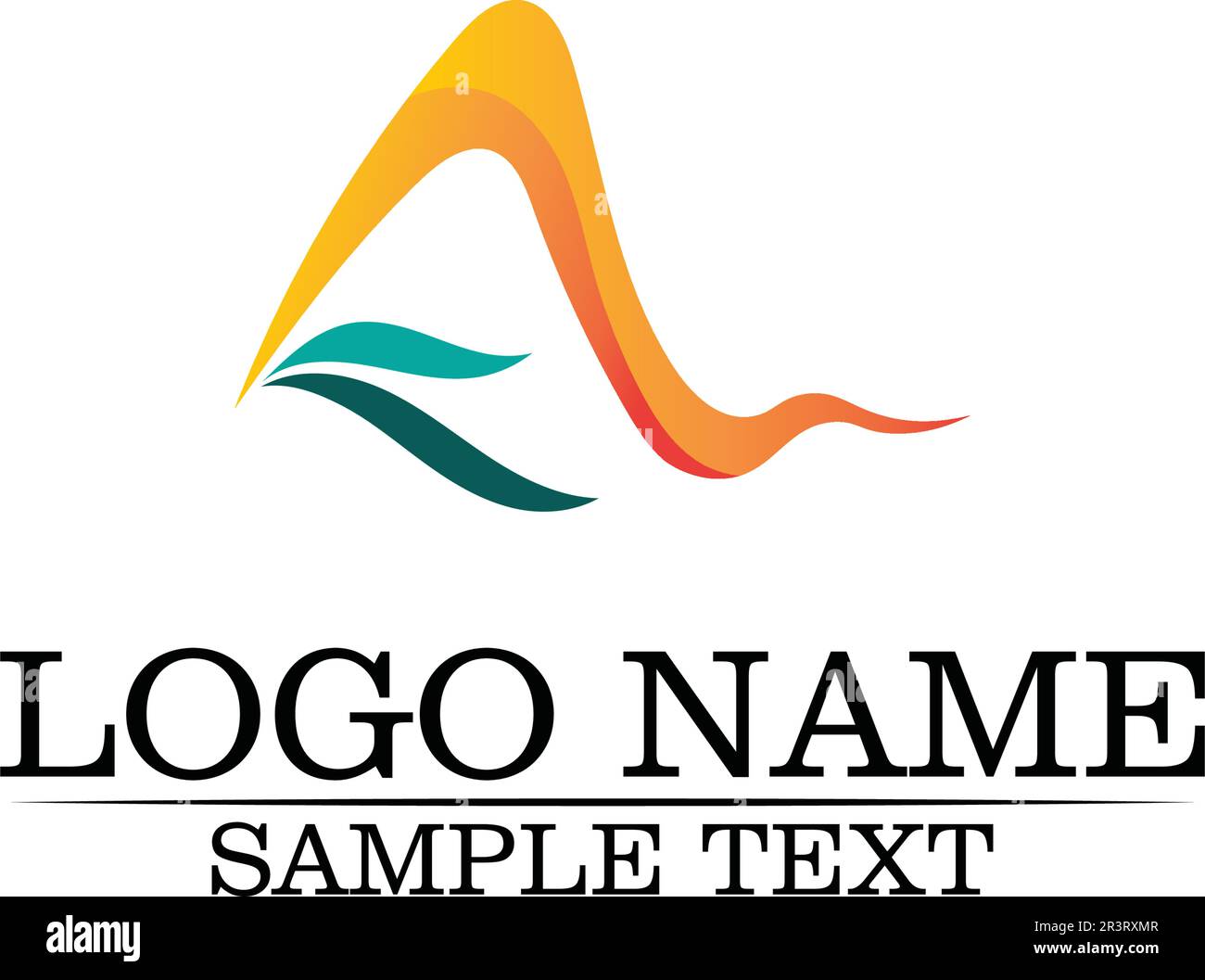 Una lettera Logo aziendale Modello icona Vettore Illustrazione Vettoriale