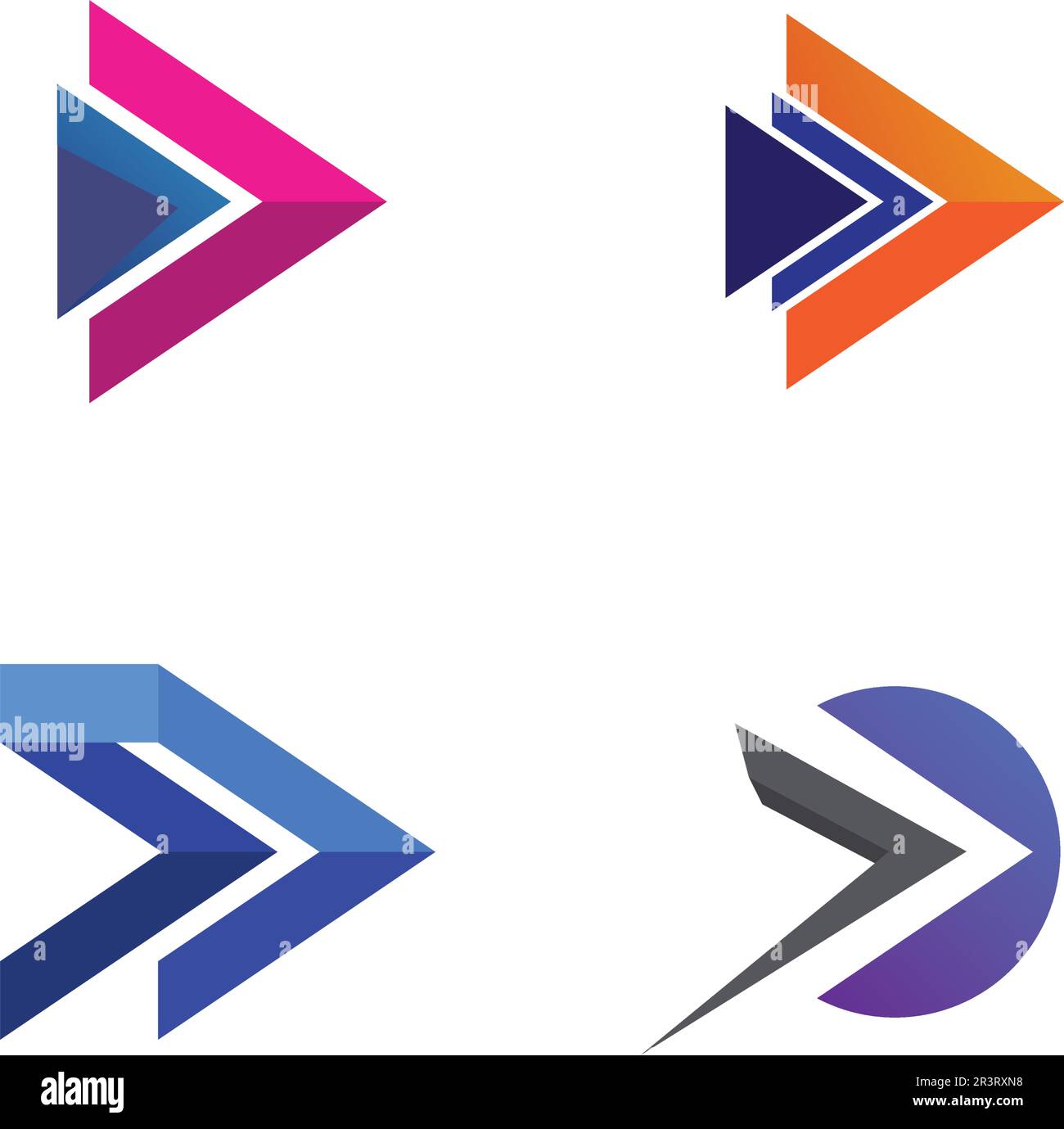 Frecce illustrazione vettoriale Logo icona del modello di progettazione Illustrazione Vettoriale