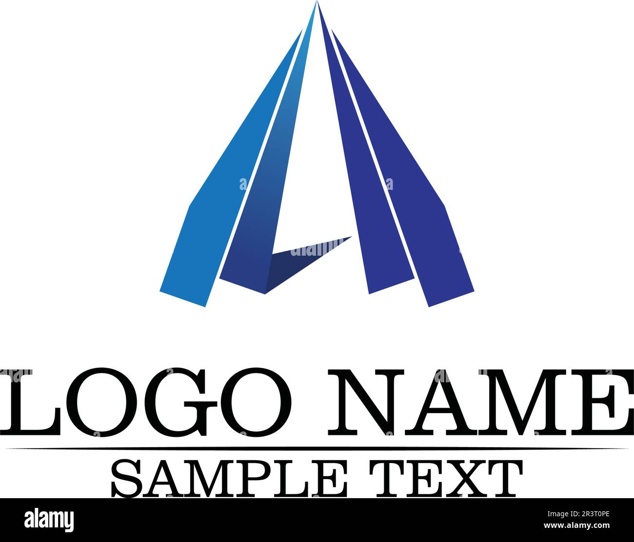 Una lettera Logo aziendale Modello icona Vettore Illustrazione Vettoriale