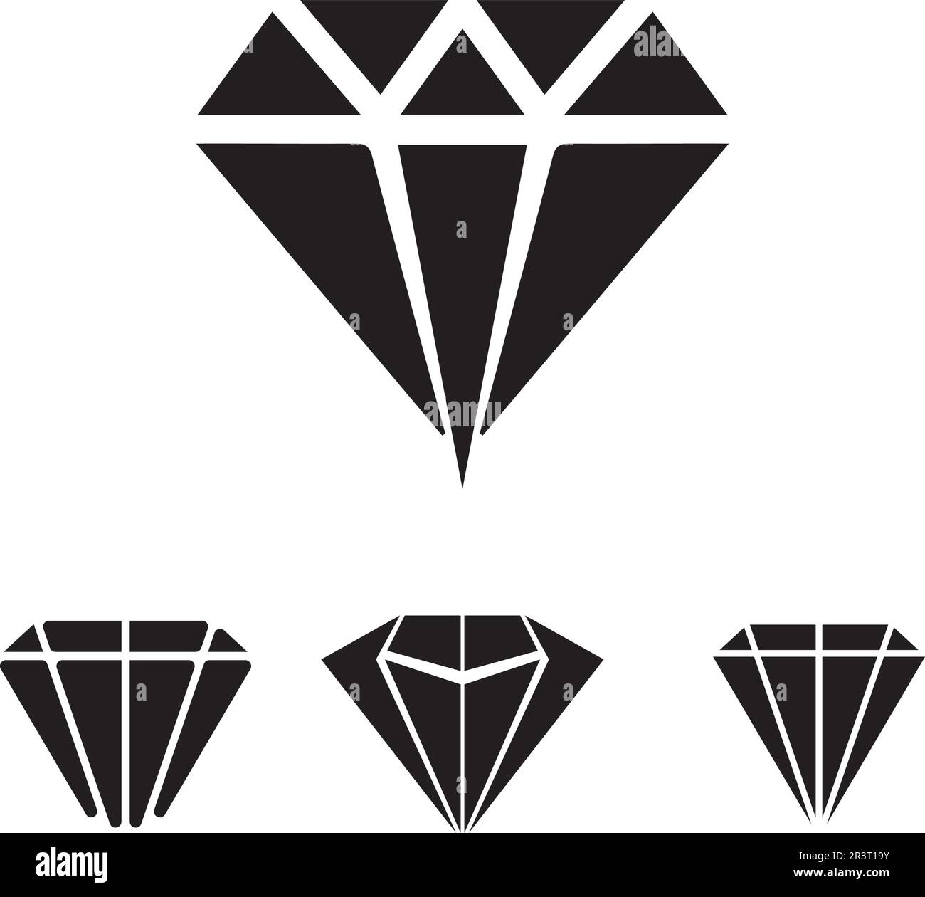 Simbolo del modello del logo del vettore del disegno del diamante e del gioiello Illustrazione Vettoriale