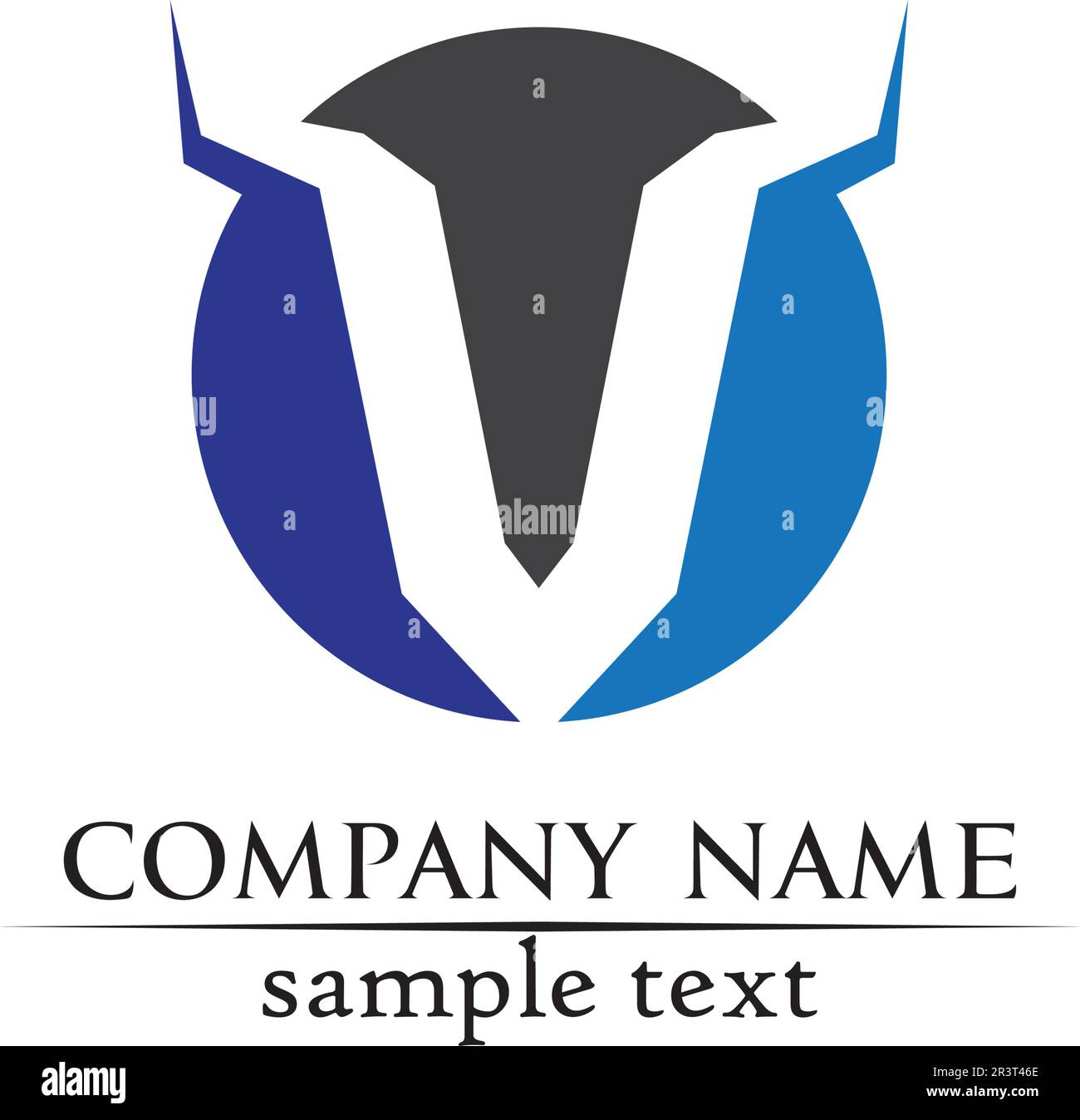 V logo corporate design vettoriale V lettere business logo e simboli modello Illustrazione Vettoriale