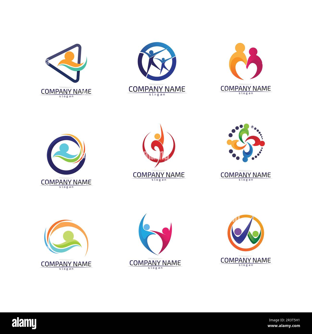 Il carattere umano segno logo illustrazione disegno vettoriale Illustrazione Vettoriale