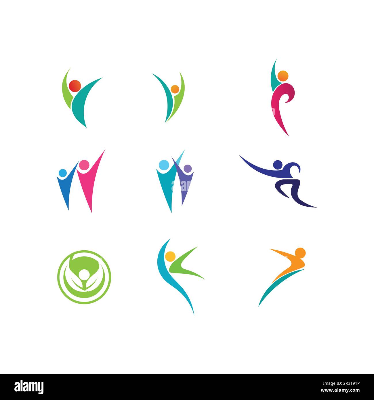 Il carattere umano segno logo illustrazione disegno vettoriale Illustrazione Vettoriale