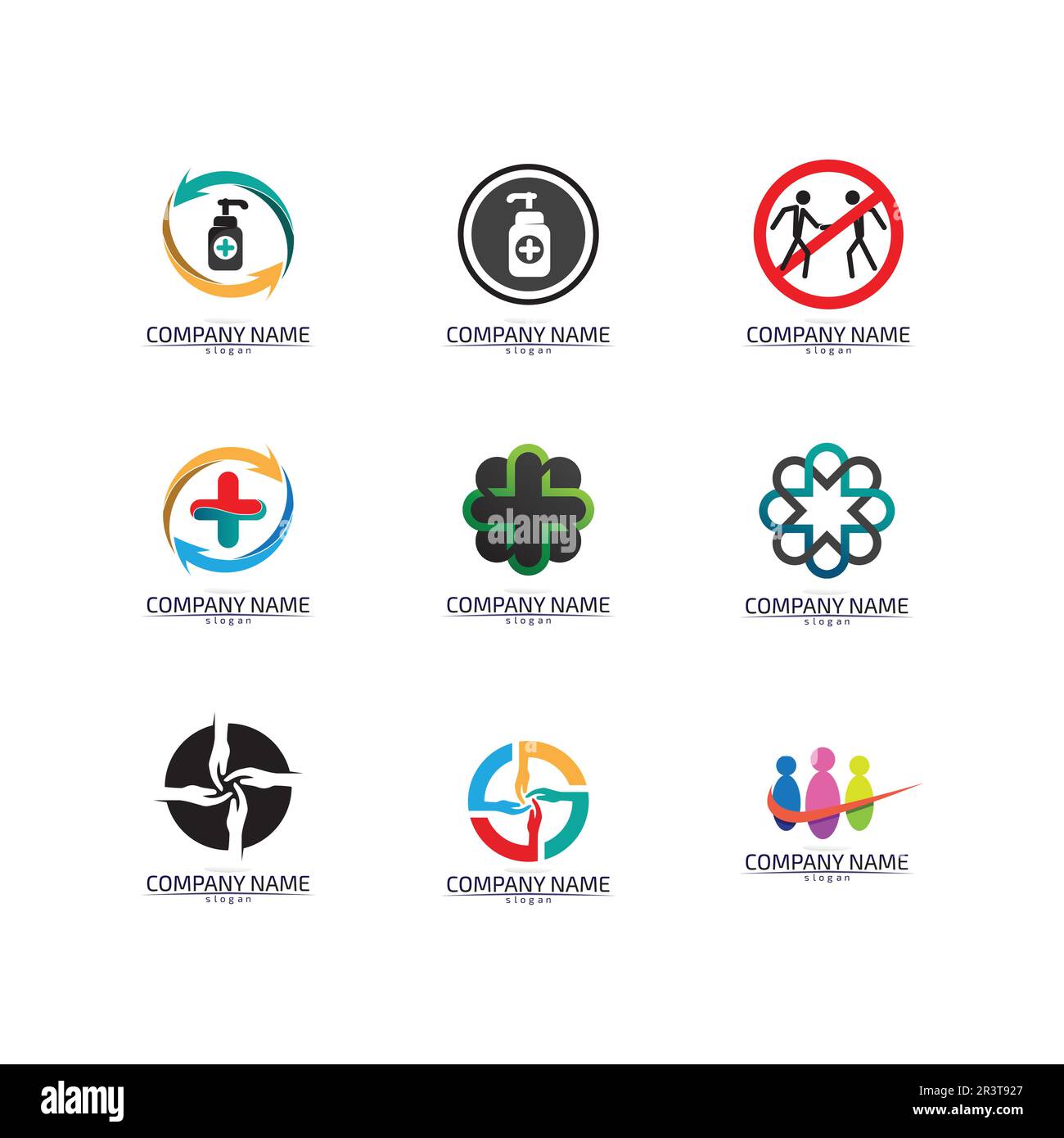 Disegno vettoriale di illustrazione del logo e del logo del carattere per la cura dell'uomo Illustrazione Vettoriale