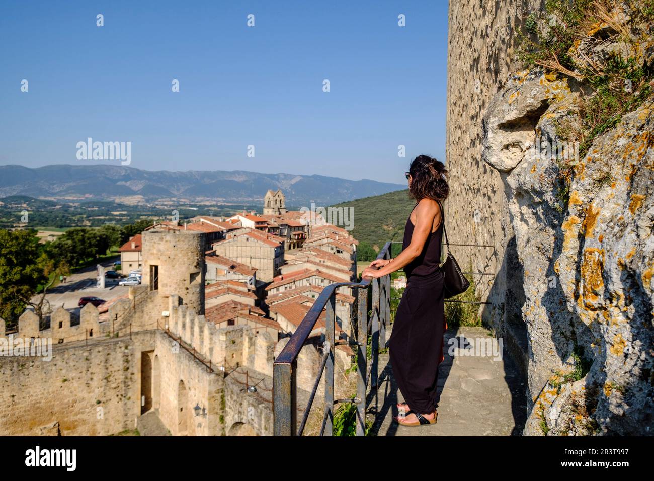 Castello di Frías, Comunità autonoma di Castilla y León, Spagna. Foto Stock