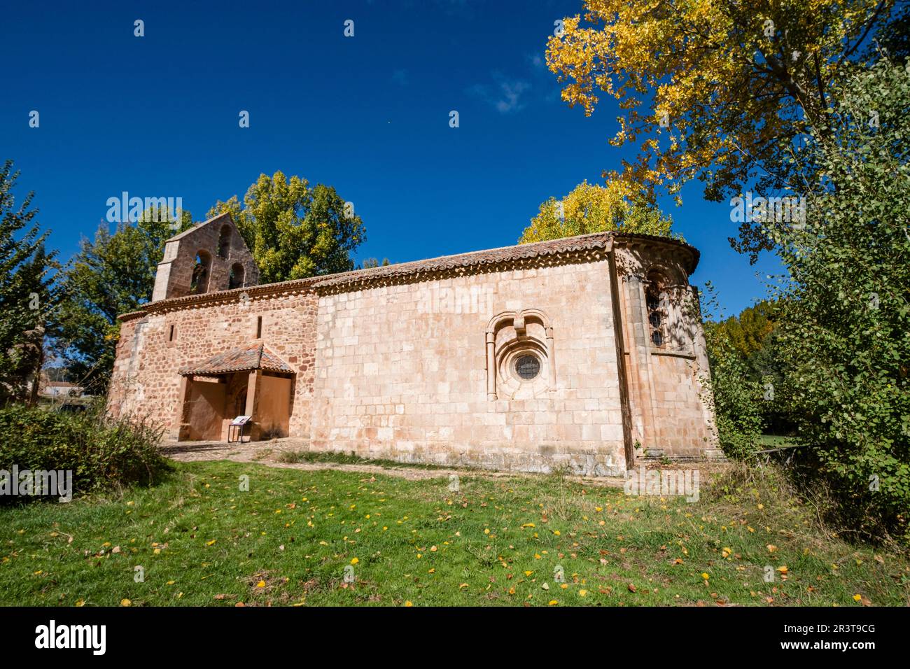 Ermita de Santa Coloma, Albendiego, provincia di Guadalajara, Spagna. Foto Stock