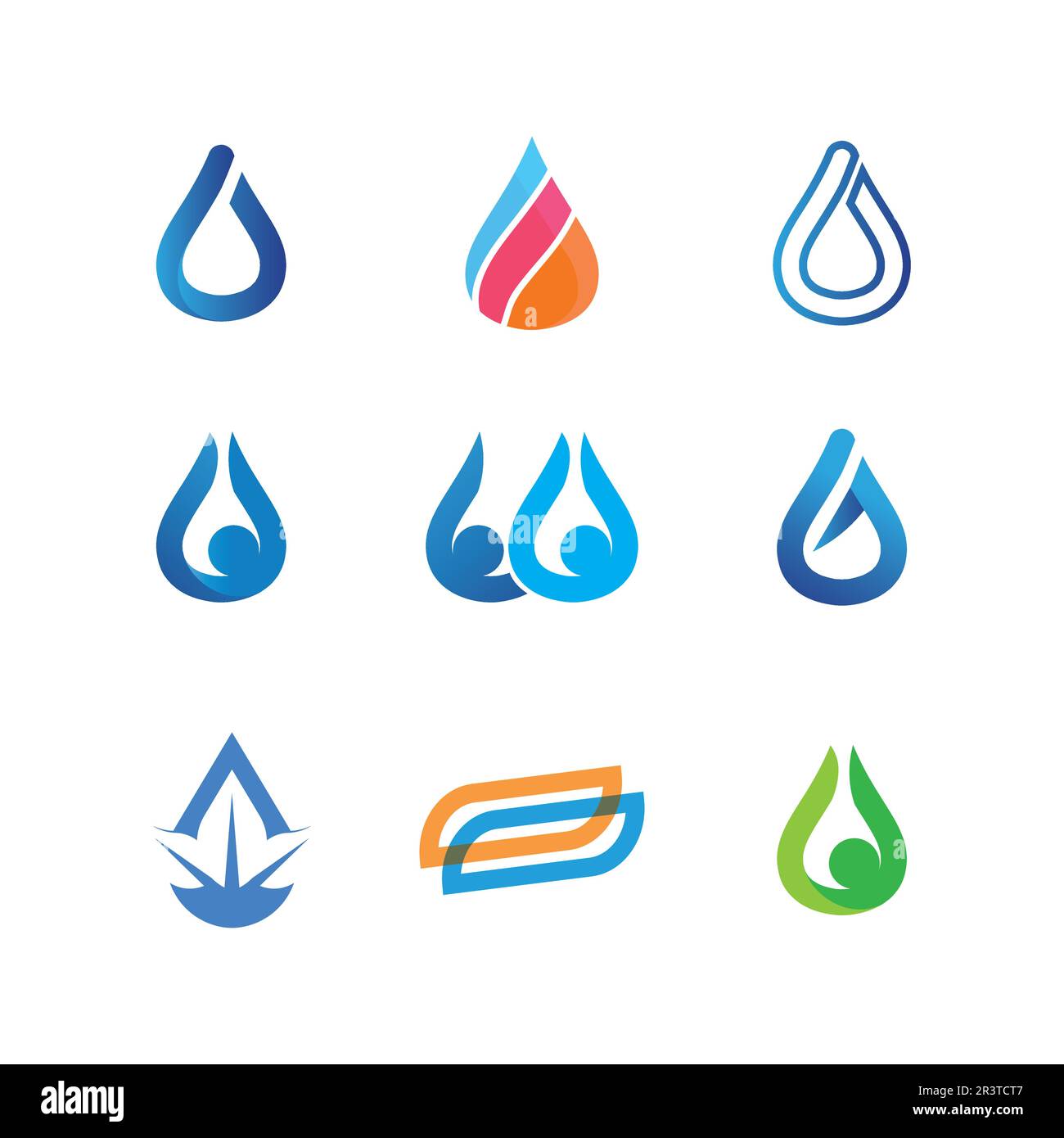 Logo Wave logo isolato di forma rotonda. Logo di colore blu. Immagine di acqua fluente. Mare, oceano, superficie del fiume. Illustrazione Vettoriale