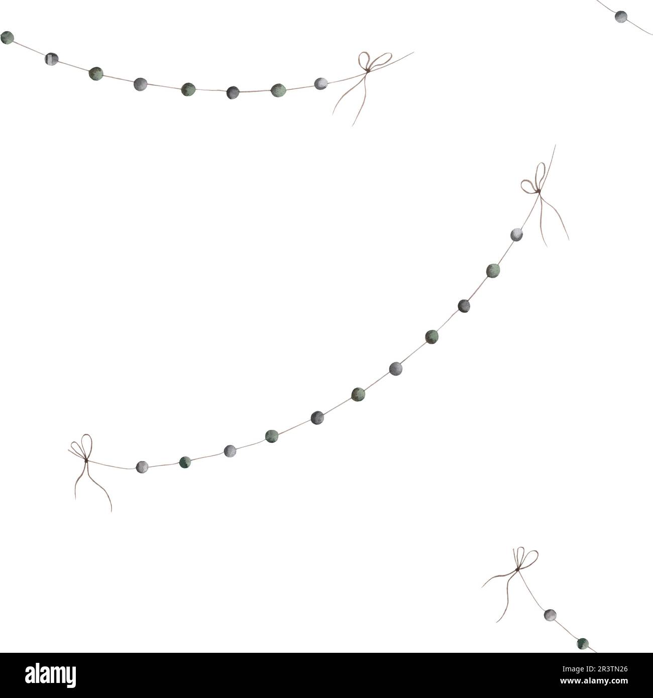 motivo acquerello senza cuciture con bandiere e ghirlande. splendido motivo retrò per test, stampe, carta da imballaggio per bambini. buon divertimento. Foto Stock