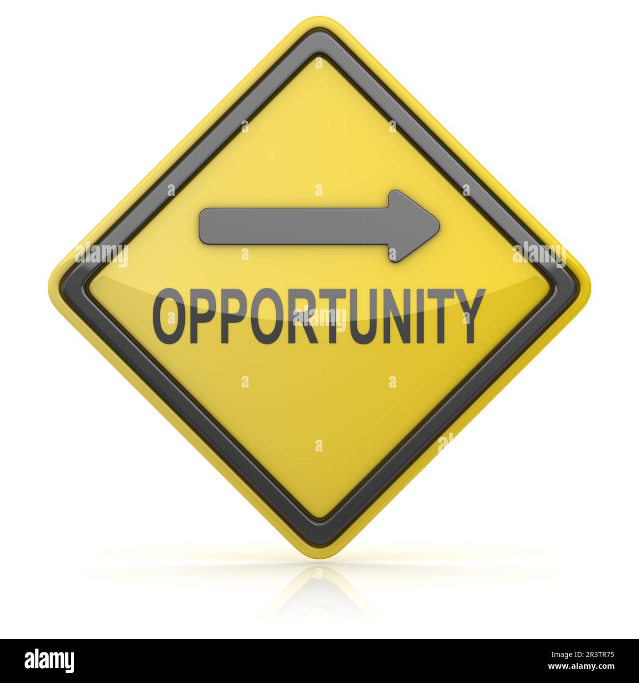 Cartello stradale - Opportunità in anticipo Foto Stock