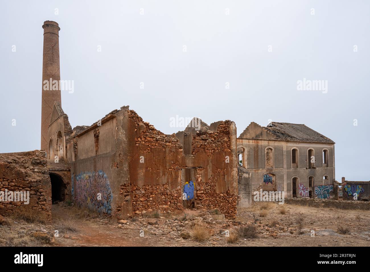 Luogo perduto, rovine della fabbrica di zucchero, Fabrica de Maro, Nerja, Spagna Foto Stock