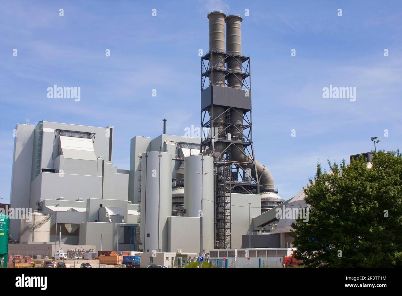 Centrale elettrica a carbone di Moorburg a Kattwykbruecke, Amburgo, Germania Foto Stock