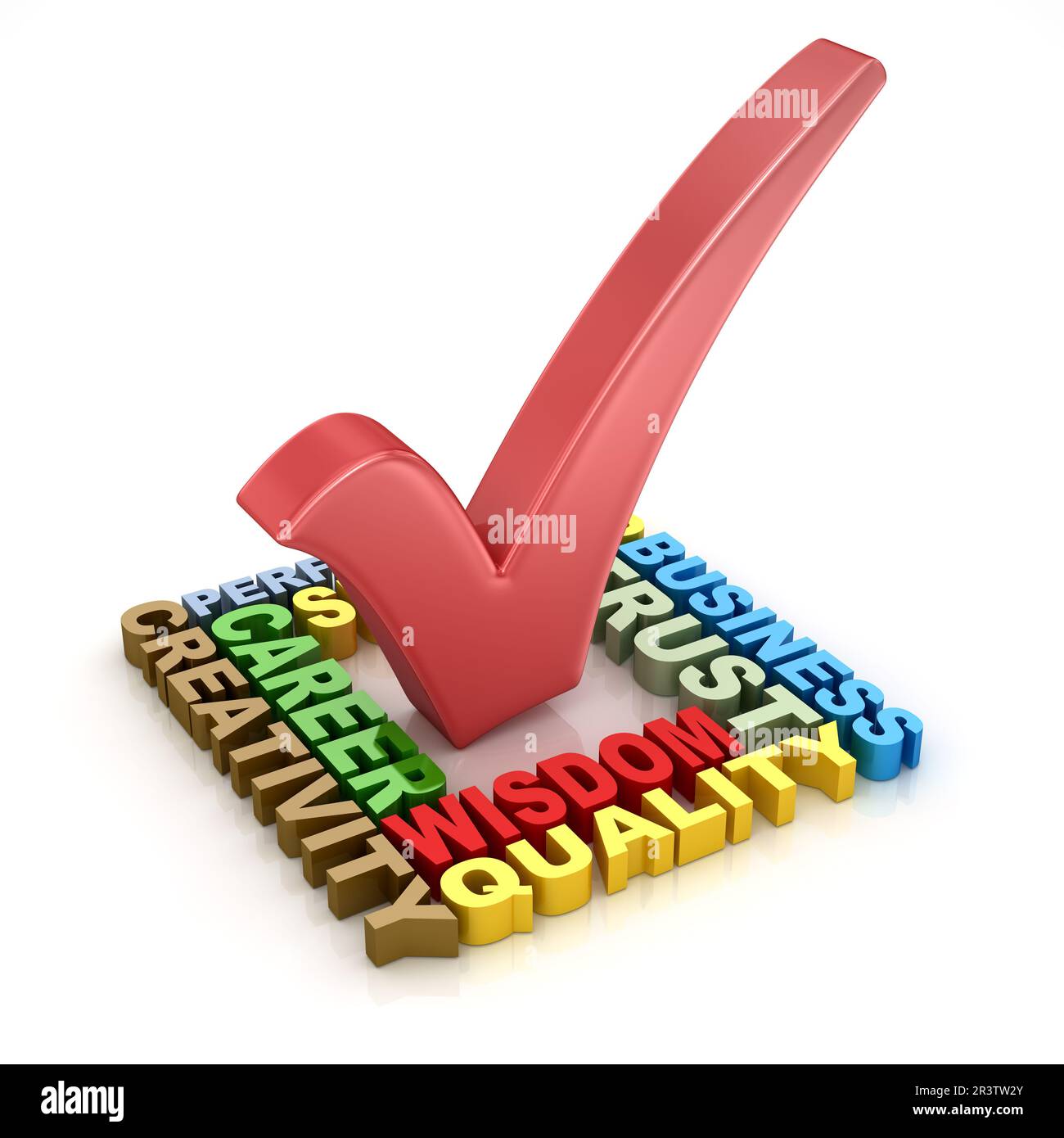 Business concept con segno di spunta Foto Stock