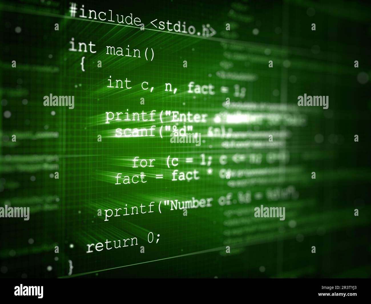 Codice di programma Foto Stock