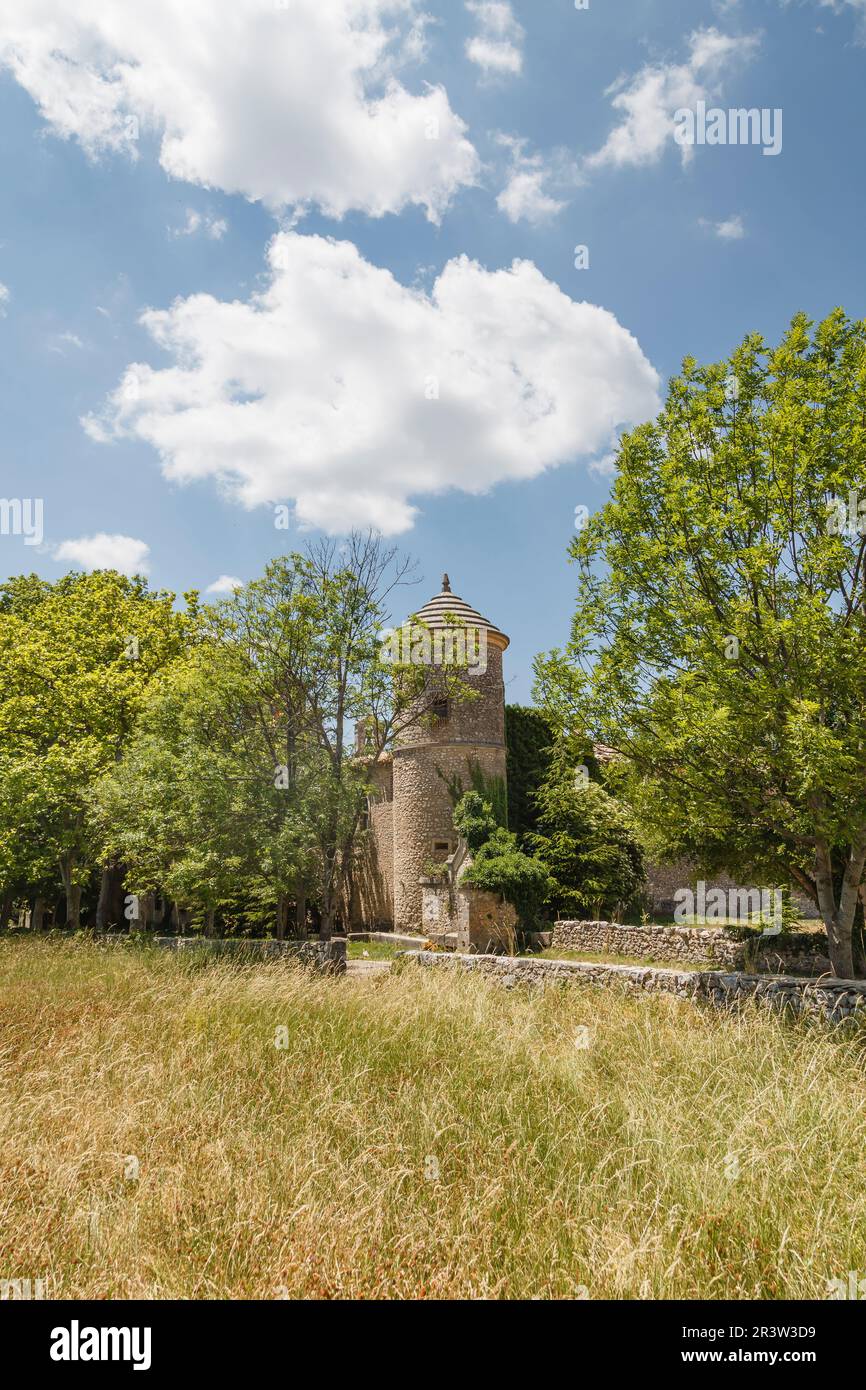 Javon, Chateau de Javon, monastero, castello rinascimentale del 16th ° secolo, Provenza, sud della Francia Foto Stock