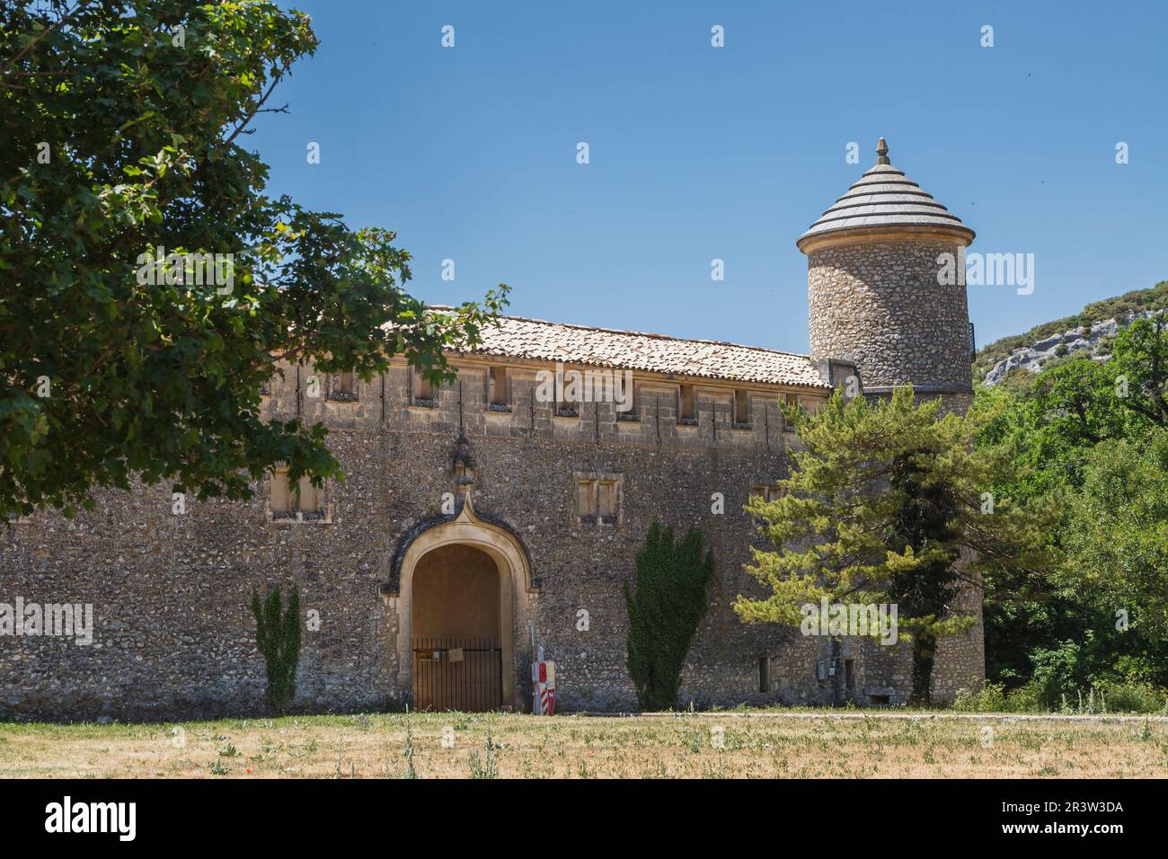Javon, Chateau de Javon, monastero, castello rinascimentale del 16th ° secolo, Provenza, sud della Francia Foto Stock