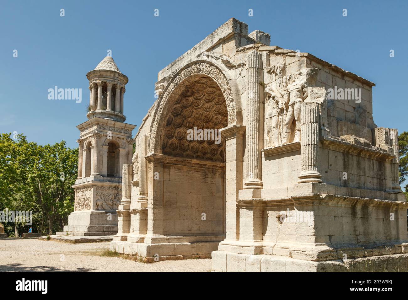 Saint-RÃ-de-Provence, Les Antiques, Glanum, Julier Mausoleo e Arco di Trionfo, Provenza, Francia meridionale Foto Stock