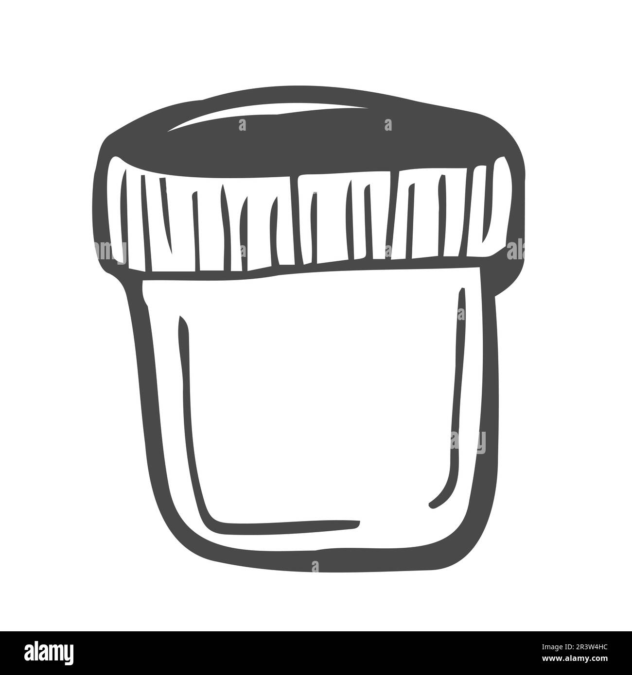 Vernice Doodle lattina. Vaso con un chiuso Illustrazione Vettoriale Vernice Doodle lattina. Vaso con un chiuso Illustrazione Vettoriale
