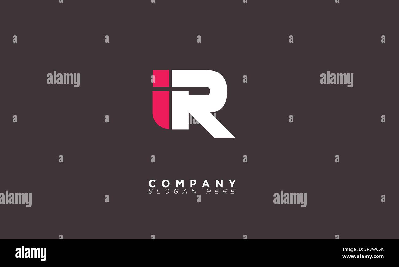 Lettere alfabetiche IR iniziali logo monogramma Illustrazione Vettoriale