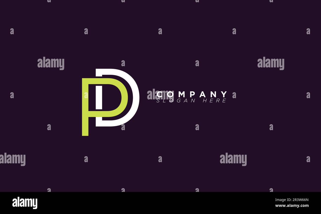 PD lettere alfabetiche iniziali logo monogramma Illustrazione Vettoriale