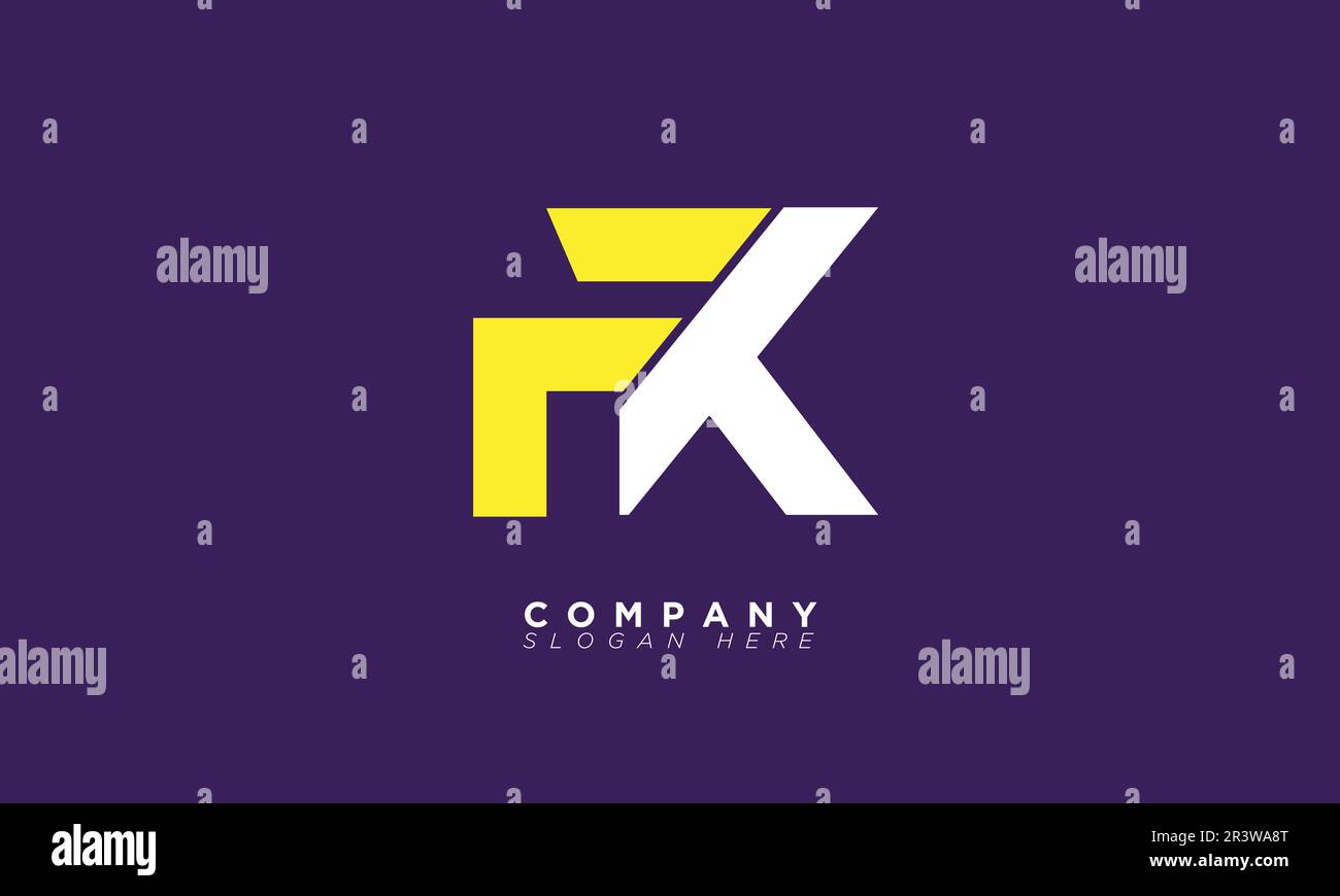 FK lettere alfabetiche iniziali logo monogramma Illustrazione Vettoriale