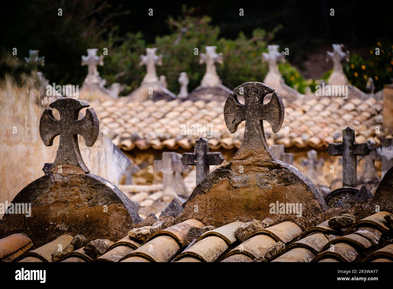 Andratx cimitero comunale Foto Stock