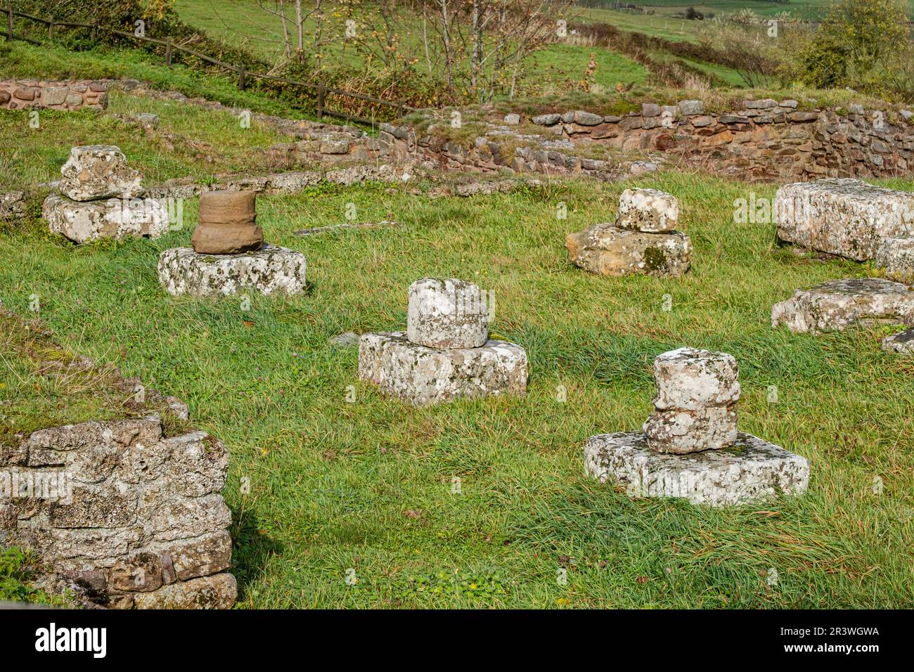 Antica città romana di Iuliobriga Foto Stock