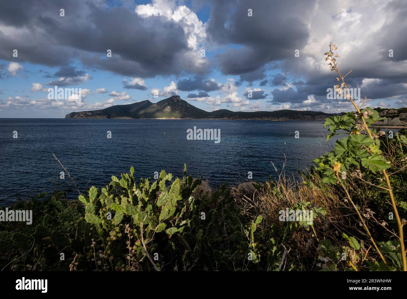 Isola di Dragonera da Sant Elm Foto Stock