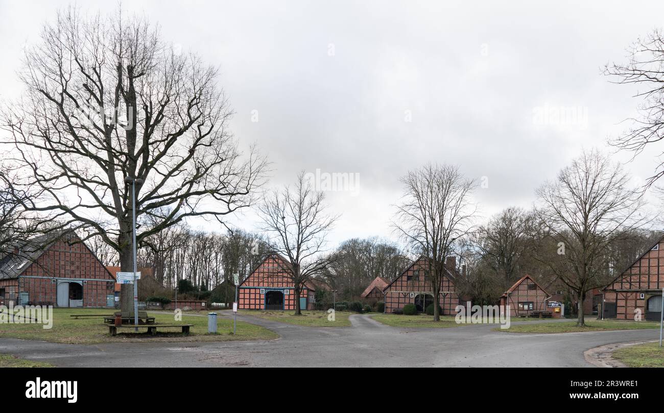 Rundlings villaggi nel distretto di Wendland LÃ¼chow-Dannenberg Foto Stock