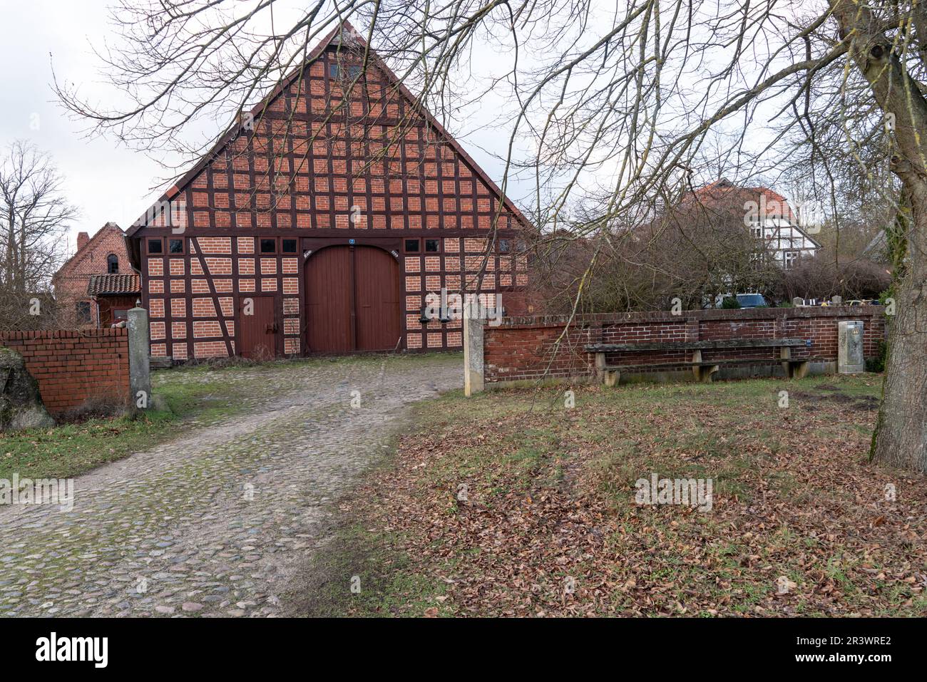 Rundlings villaggi nel distretto di Wendland LÃ¼chow-Dannenberg Foto Stock