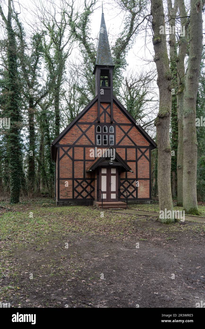 Cappella nel villaggio di Rundlings di LÃ¼beln nel distretto di Wendland LÃ¼chow-Dannenberg Foto Stock