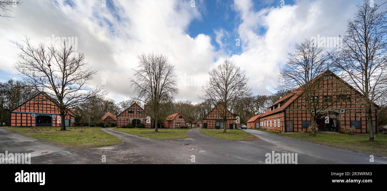Rundlings villaggi nel distretto di Wendland LÃ¼chow-Dannenberg Foto Stock