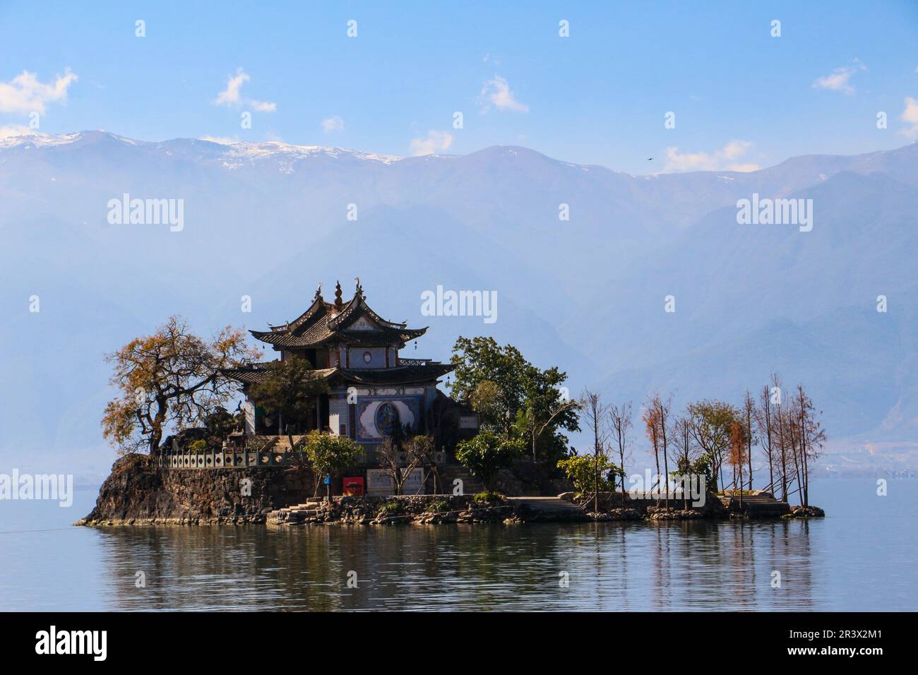 Lungolago a Dali, Yunnan, Cina Foto Stock