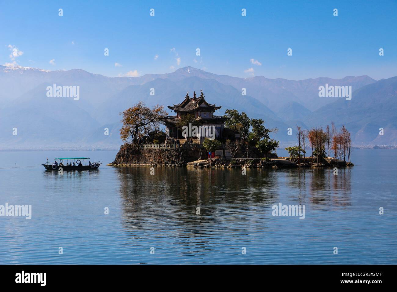 Lungolago a Dali, Yunnan, Cina Foto Stock