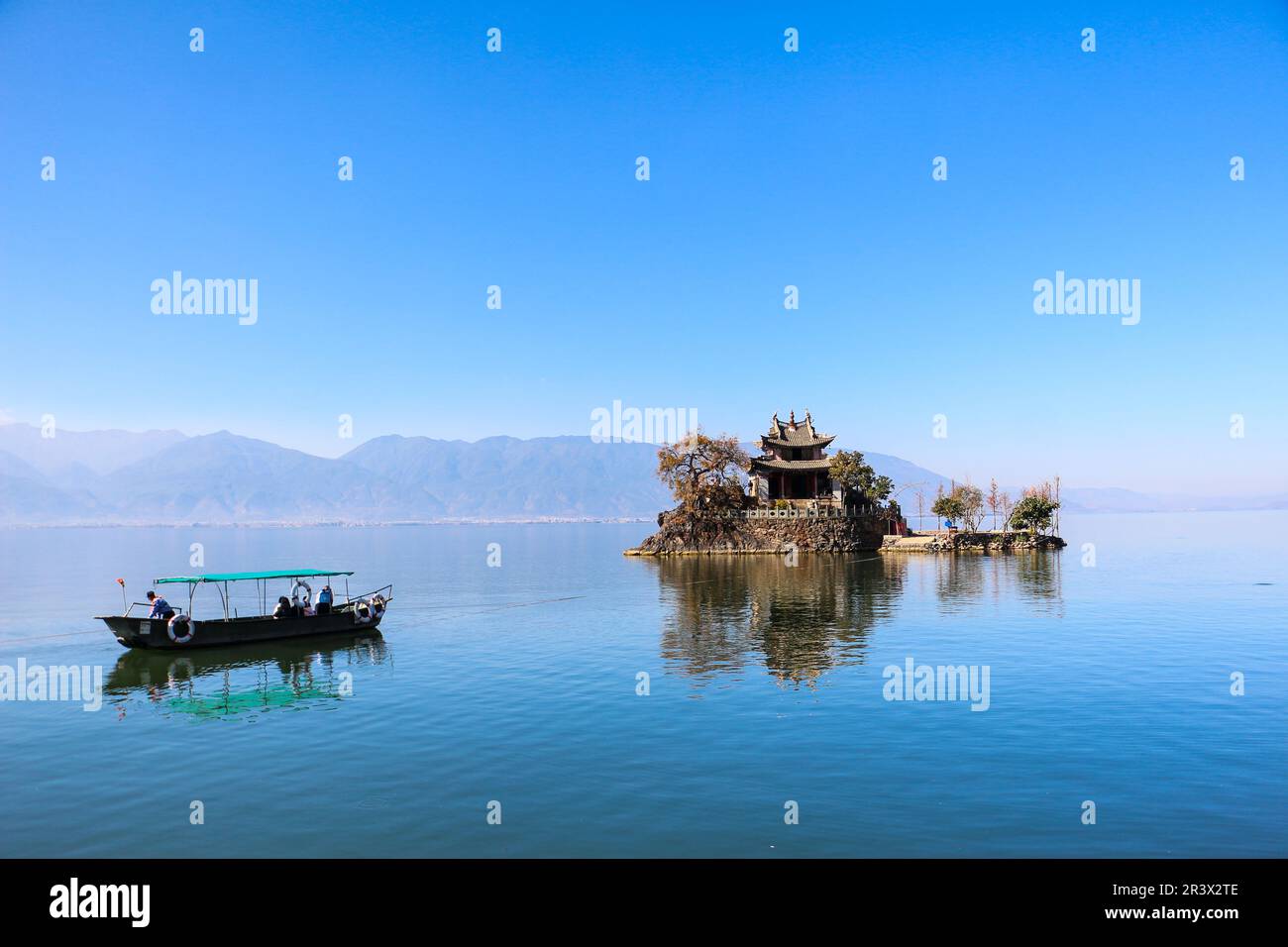 Lungolago a Dali, Yunnan, Cina Foto Stock
