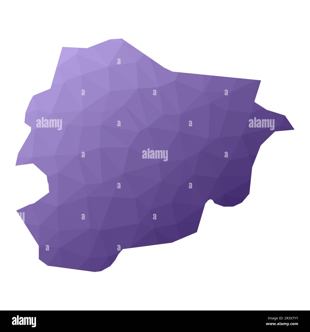 Mappa di Andorra. Stile geometrico contorno paese. Illustrazione del vettore viola divertente. Illustrazione Vettoriale