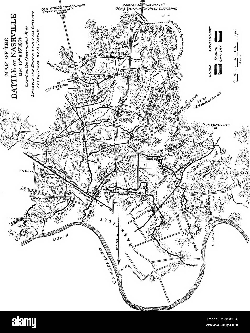 'Storia del primo reggimento di cavalleria volontaria del Tennessee nella grande guerra della ribellione, con gli eserciti dell'Ohio e Cumberland, sotto i generali Morgan, Rosecrans, Thomas, Stanley e Wilson. 1862-1865' (1896) Foto Stock
